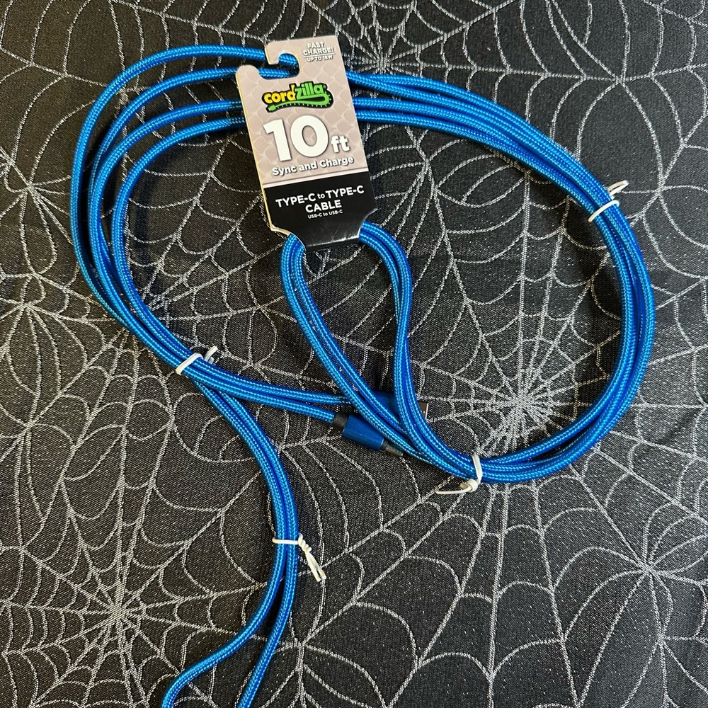 10ft Blue Type-C Cable